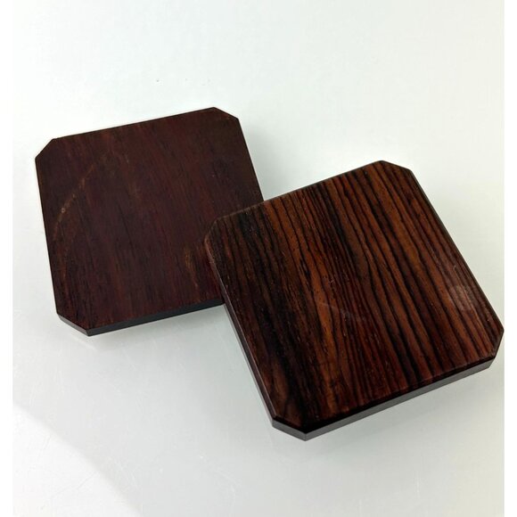 Vintage Inlaid Marquetry Compact Hand Mirror Art Nouveau Deco Lady Swivel Wood - Picture 9 of 10